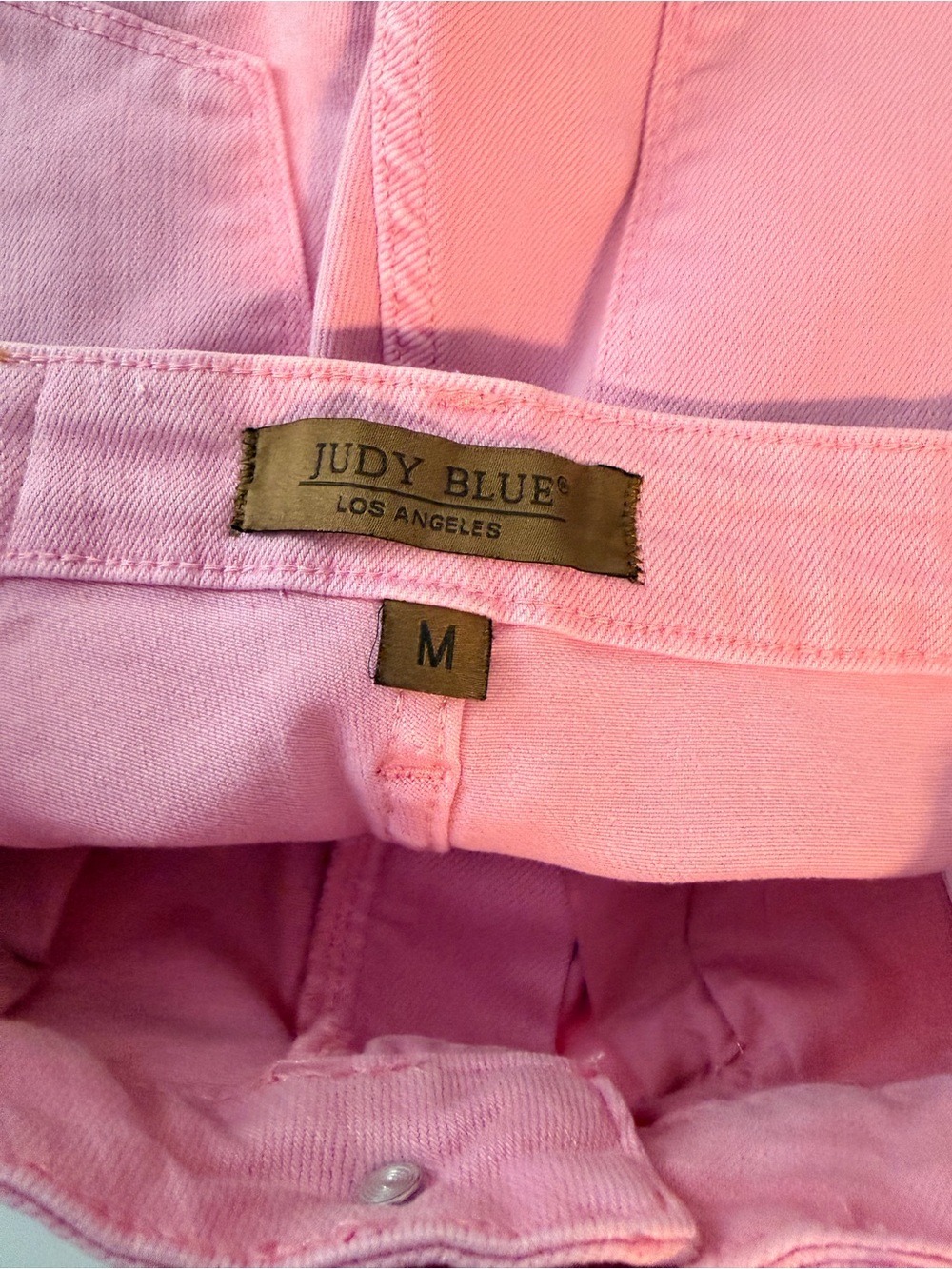 Judy Blue Pink Garment Dyed Fray Hem Shorts - Picture 6 of 9